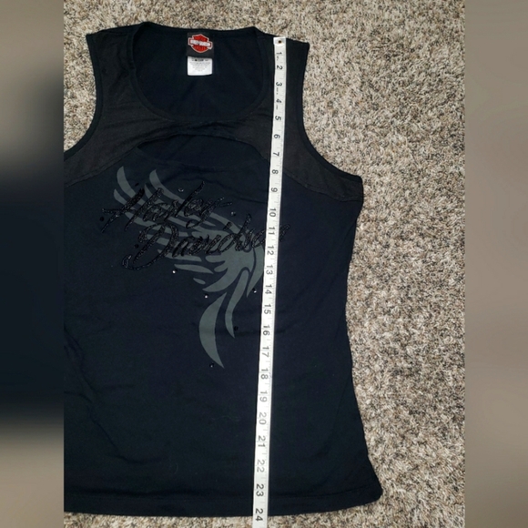 Harley-Davidson| Embroidered Cut-out Tank Top - Picture 5 of 6